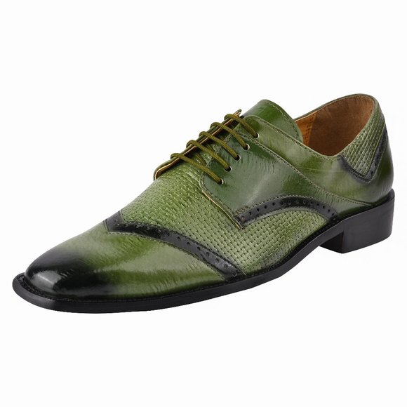 green emerald velvet dress Carrucci Men's Genuine Leather Olive Green Lace Up Oxford Dress Shoes – The  Suit Depot